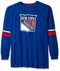 Details About Majestic Nhl New York Rangers Long Sleeve Tee With Double Arm Stripes Size 2xlt