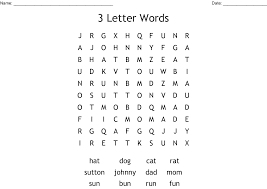 3 Letter Words Word Search Wordmint