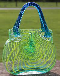 amazing murano art glass purse vase