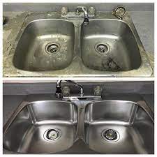 remove rust from stainless steel sinks