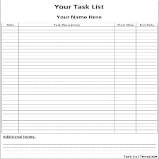 Checklist Template Xls Project Management Task List Excel