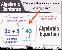 Algebraic Sentences Word Problems