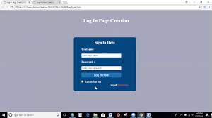 login form in html and css