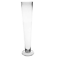 Clear Glass Trumpet Vase 20 Inch Vase