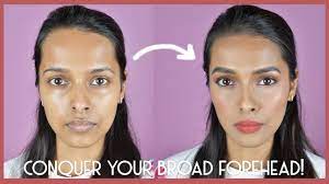 how to contour broad forehead tips
