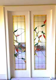 Leaves French Doors Mclean Stained