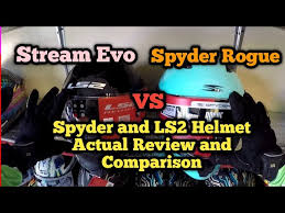 spyder helmet and ls2 helmet comparison