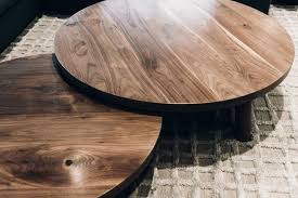Buy designer coffee tables available in wood & glass furniture. Round Nesting Low Coffee Tables In Walnut For Sale At 1stdibs