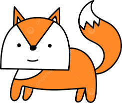 cute fox cartoon fox clipart cute