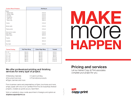 pricing and services staples copy print