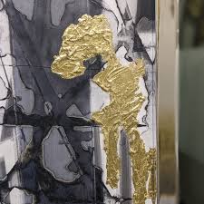 Momento 1 Gold Abstract Wall Art Home