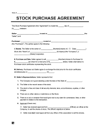 shares purchase agreement template