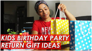 kids birthday party return gift ideas