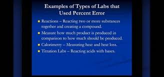 how to calculate percent error in