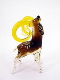 Blown Glass Deer Animal Figurines