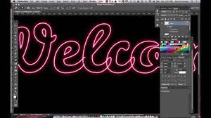 a neon outline effect in photo
