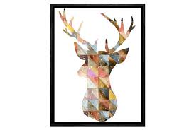 deer abstract canvas wall art decor