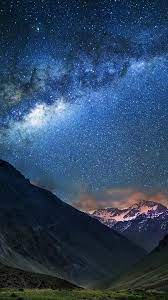 Mountain Landscape Night Sky Stars ...