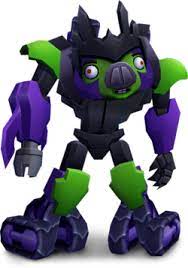 Along with the other pigs, the design for corporal pig has changed in the angry in angry birds space, if you use pig puffer, the helmet will fall, and corporal pig will instantly die. King Pig Transformers Wiki