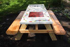 how to refinish a picnic table with