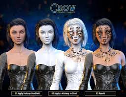 fpe crow geos makeup for genesis 8
