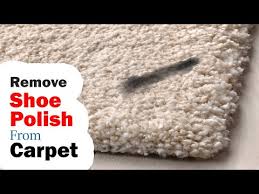 how to get shoe polish out of carpet