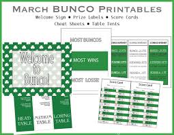 shamrock bunco printable pack our