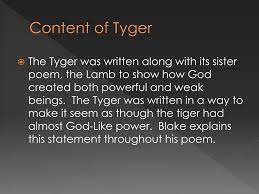 ppt the tyger by william blake