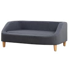 extra large gray linen pet sofa dog bed