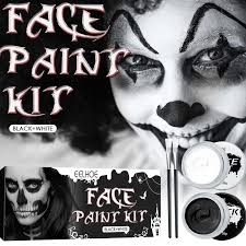 halloween face paint black and white