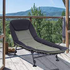 Sun Lounger Recliner Chair Padded Bed