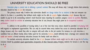 opinion essay university education