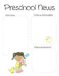 Free Preschool Templates Amazing Newsletter Templates For