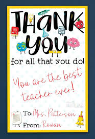 It's been a gauntlet of. Free Teacher Appreciation Thank You Printable Two Versions