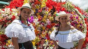 Men aren't the only ones who rock traditional sombreros in colombia. Flower Festival Parade Medellin Colombia Trans Americas Journey