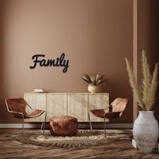 Black Mdf Family Word Wall Art Size