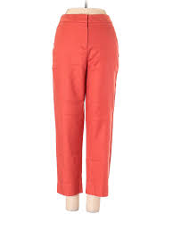 Details About J Crew Women Orange Linen Pants 00 Petite