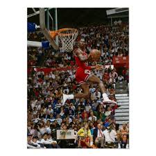 Search, discover and share your favorite michael jordan dunk gifs. Michael Jordan Slam Dunk Contest Print Zazzle Com