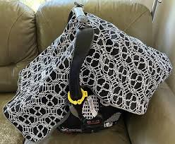 Car Seat Canopy Black And White Cover