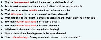 solved 1 why the beam element in the