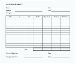 Free Printable Templates Weekly Employee Time Sheet Timecard