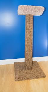scratching post with scooped bed