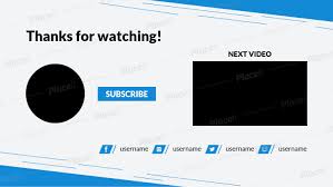 Placeit's youtube end card templates are fully customizable and easy to use. Placeit Youtube End Card Template With A Thanks For Watching Message
