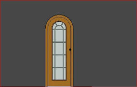 Object Arched French External Door