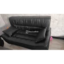 sofa 4 seater meja warna hitam bekas