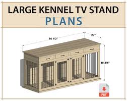 Double Dog Kennel Tv Stand Diy