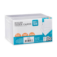 pen gear ruled index cards white 500