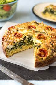 cheese self crusting quiche