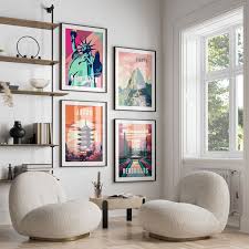 Travel Prints Set Of 4 Wall Art Posters