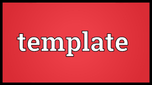 template meaning you